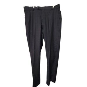Men's Luxury Dress Pants Ballin 34x30 120's Comfort-eze Black